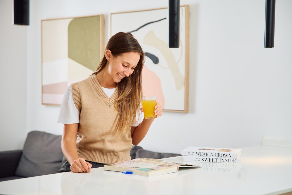 faux books for bookshelf styled with accessories